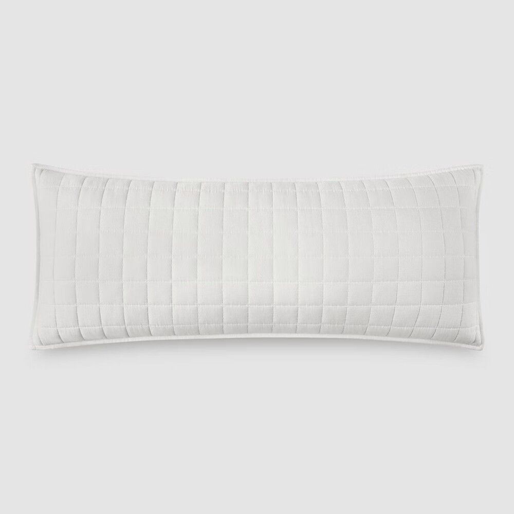 Jeremiah Brent Home Oversized Oblong Accent Pillow 36x14 Cream Rice Stitch Gauze
